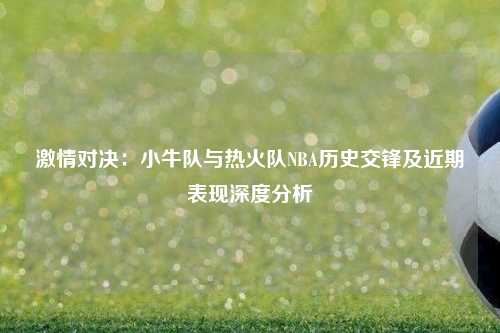 激情对决：小牛队与热火队NBA历史交锋及近期表现深度分析
